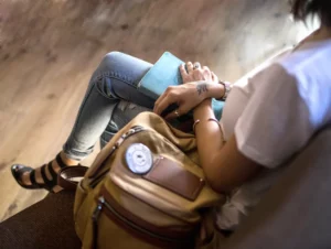 woman in therapy room