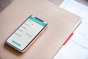 Phone with subscription box invoice Phone with subscription box invoice