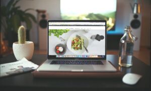 website open on laptop website conversion