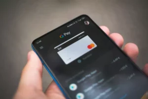 phone screen displaying a secure online payment