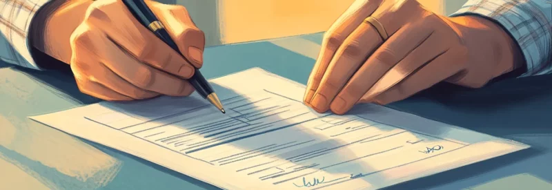 person signing an application