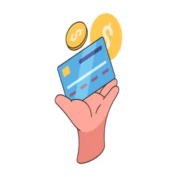 A hand holding a credit card and money as an alternative payment option.