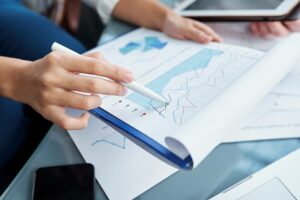 person reviewing data google remarketing