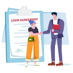 Two parties entering into a loan agreement that includes an acceleration clause. 