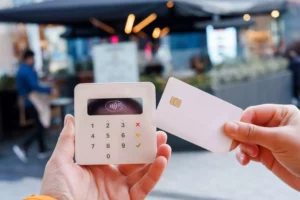 taking a payment with a POS device that will incur a square processing fee