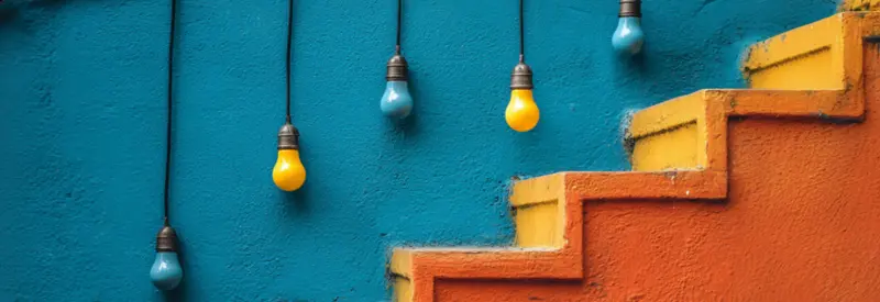 lighbulbs guiding steps to start an LLC