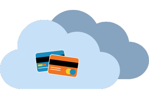 Two credit cards in two clouds as part of a comparison between s corp vs llc