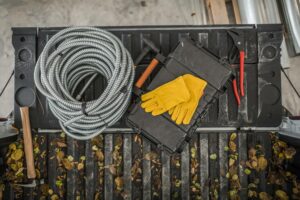 safety gloves, wiring, and other necessary tools for starting an electrical company