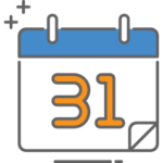 graphic icon of a calendar for net 30