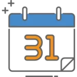 graphic icon of a calendar for net 30