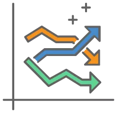 stock market graphic of an economic recession