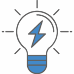 Graphic of a light bulb representing a method to detect counterfeit money: using a counterfeit banknote UV light detection tool