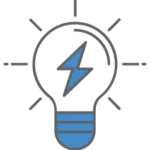 Graphic of a light bulb representing a method to detect counterfeit money: using a counterfeit banknote UV light detection tool