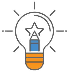 Graphic of a light bulb representing customer loyalty perks when using Splitit