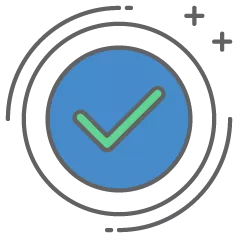 Graphic of a check mark representing the pros of using Splitit