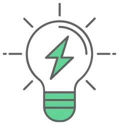 Graphic of a green lightbulb representing the differences between Splitit and Affirm