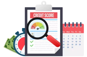 Graphic of a credit report by one of the top three major business credit bureaus