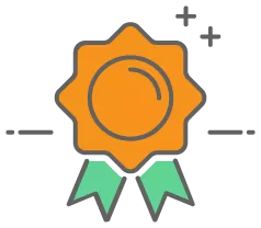 illustrated icon of a badge awarded to the best business checking account for LLC
