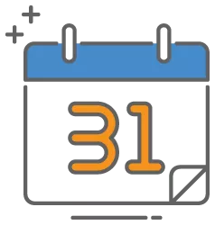 graphic icon of a calendar showing the date for your free business credit report