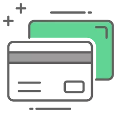 illustrated icon of a credit card for a small business checking account