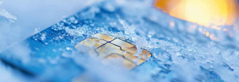 frozen blue credit card needs to unfreeze credit