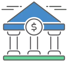 illustrated icon of a bank offering the best small business bank account