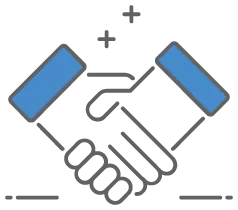 graphic of handshake agreeing to build business credit in 30 days