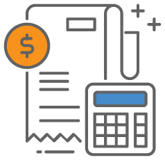graphic icon of contract and calculator for amazon fba costs