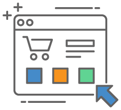 graphic icon of online store for amazon fulfillment cost
