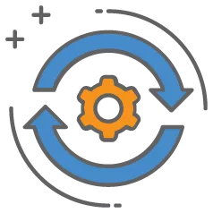 graphic of gear and arrows icon representing troubleshooting card system crashes