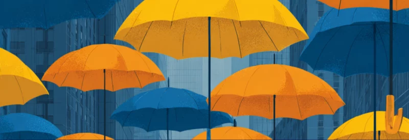 umbrellas symbolizing insurance for small businesses