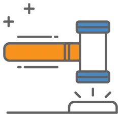 graphic icon of judges gavel ruling how to check my business credit score