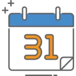 calendar icon with "31" on it to show that you must maintain average age of credit history for equifax 
