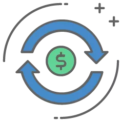 illustrated icon of recurring funds in the best banks for business accounts