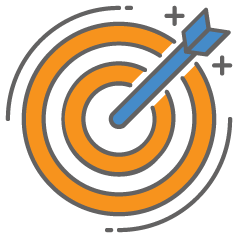 target bullseye graphic icon representing credit policy meaning