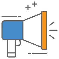 graphic icon of a megaphone representing transunion instant alerts