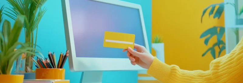 Customer using credit card for online payments