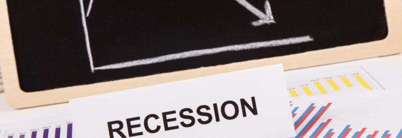 declining chart with recession sign make people wonder how to prepare for a recession 2022