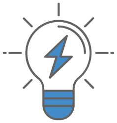 graphic icon of a blue lightbulb to indicate examples of common soft inquiries
