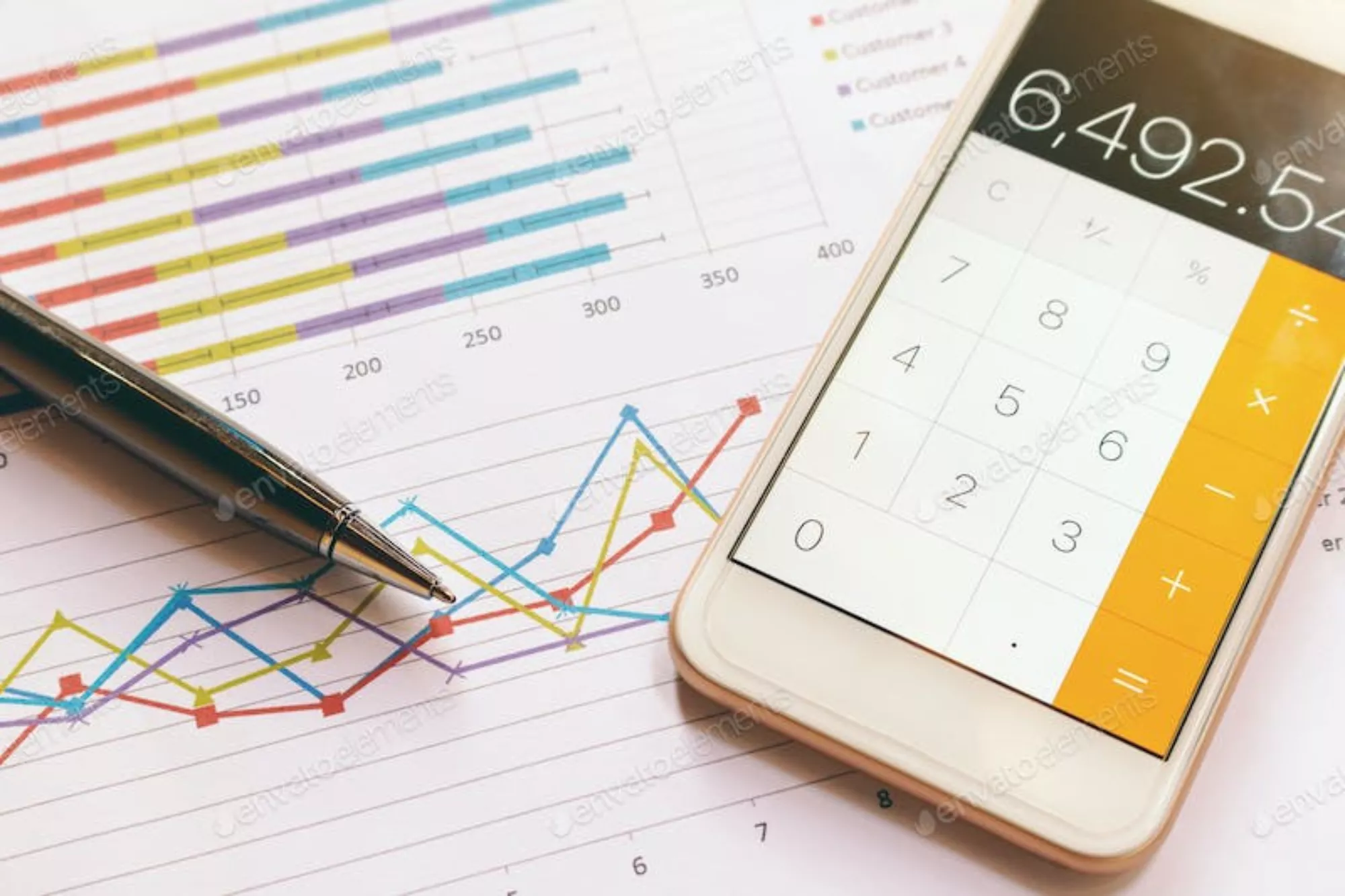 picture of a calculator and a graph representing handling a cash app chargeback dispute