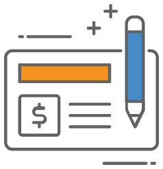 echeck graphic icon for business that accepts echeck payments online