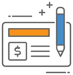 echeck graphic icon for business that accepts echeck payments online