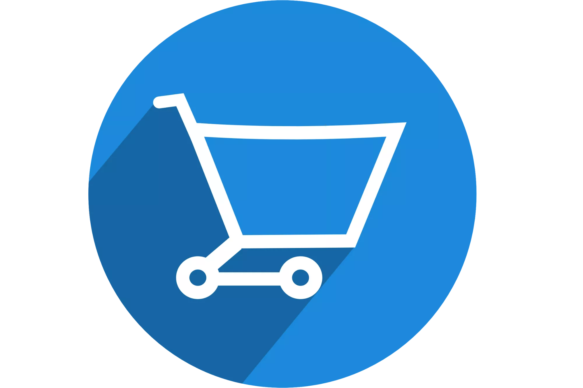 shopping cart in blue circle to represent online payment using set protocol