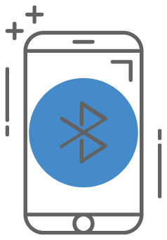 phone with bluetooth logo graphic icon representing how to accept mobile payments