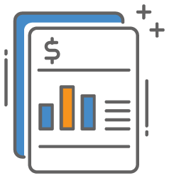graphic icon of a business report