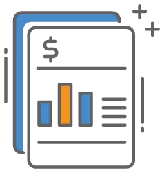 graphic icon of a business report