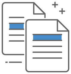 graphic icon of paperwork