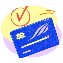 A credit card that can be used through a Square card reader.