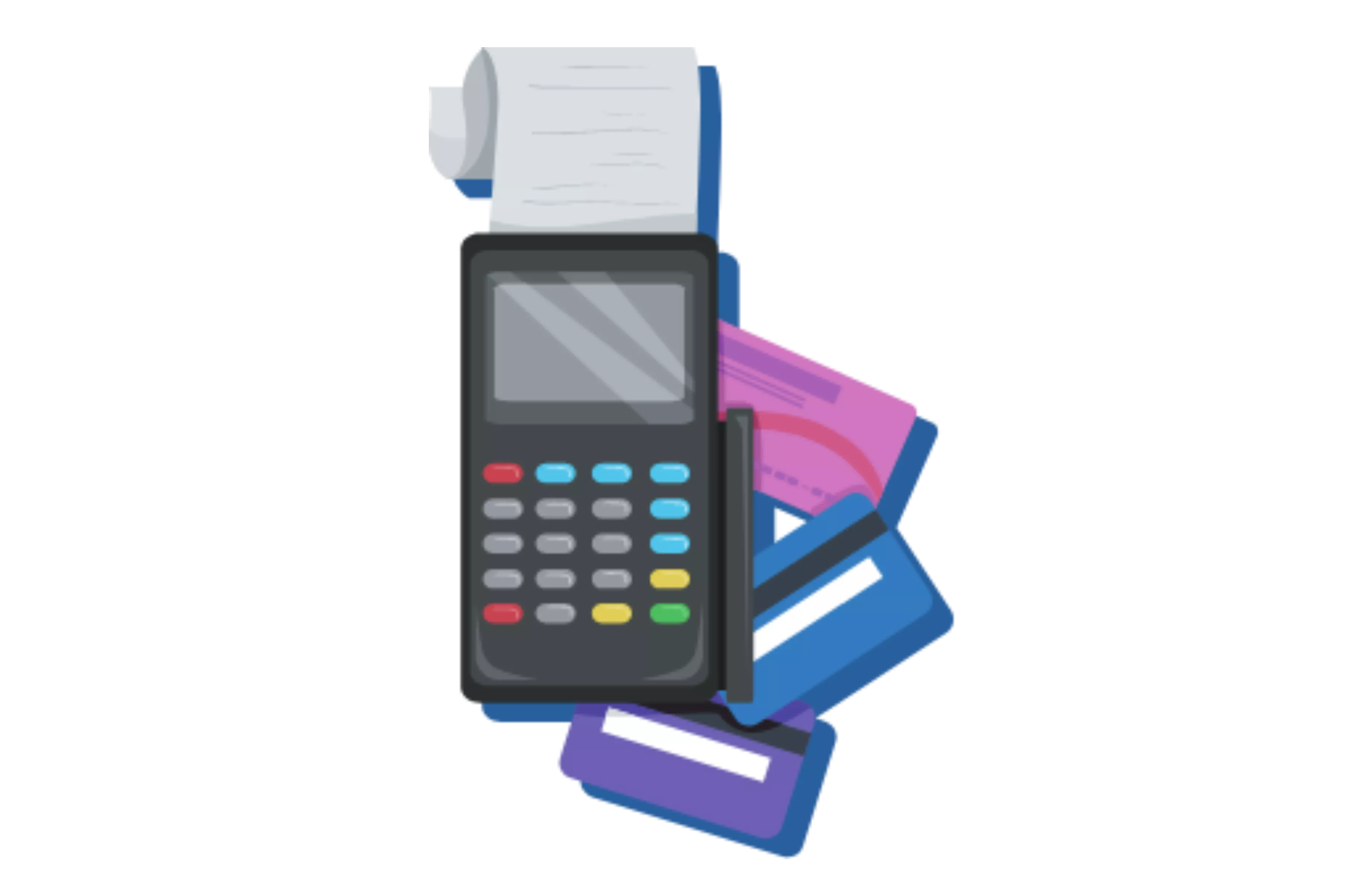 a credit card terminal printing a receipt in a high risk industry