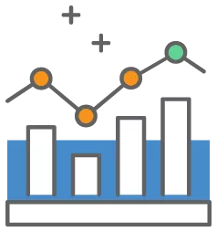 graph chart from business analytics data